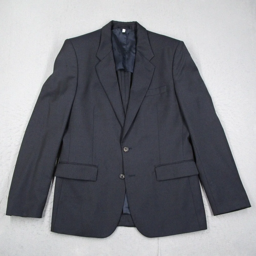 Maison Martin Margiela 14 Mens Slim Fit Wool Blazer Navy Blue Italy IT 52 US 42